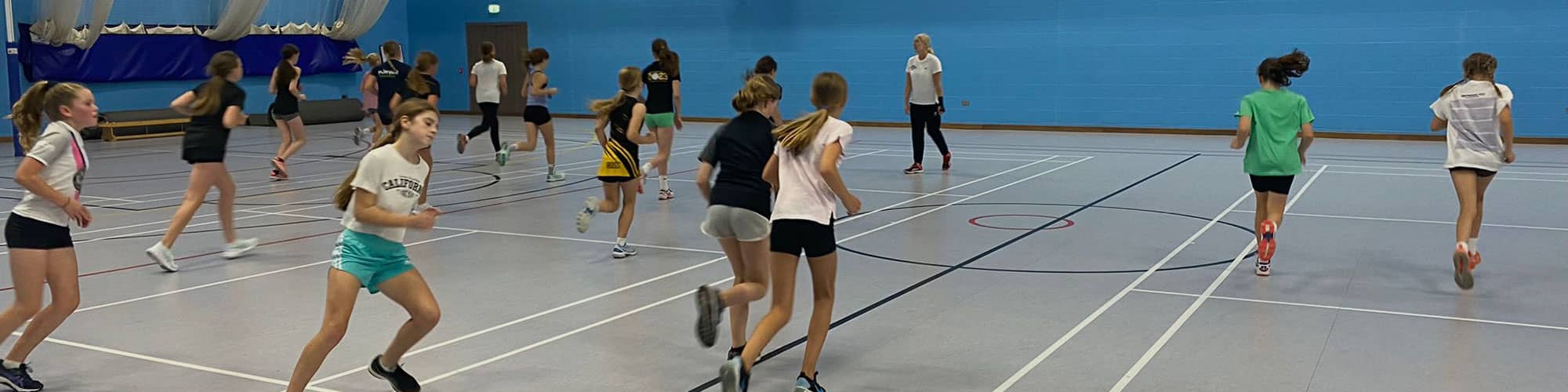 Indoor netball lesson in Hartford